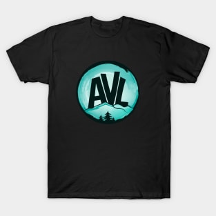 AVL - Asheville, NC - Watercolor MintGreen 19 T-Shirt